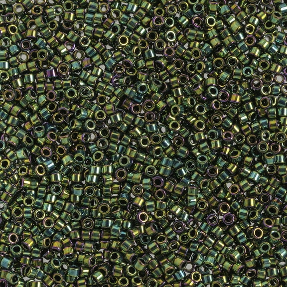 Miyuki Delica 11/0 Round Glass Beads (5.2g) Teal Metallic Luster for Jewelry Making