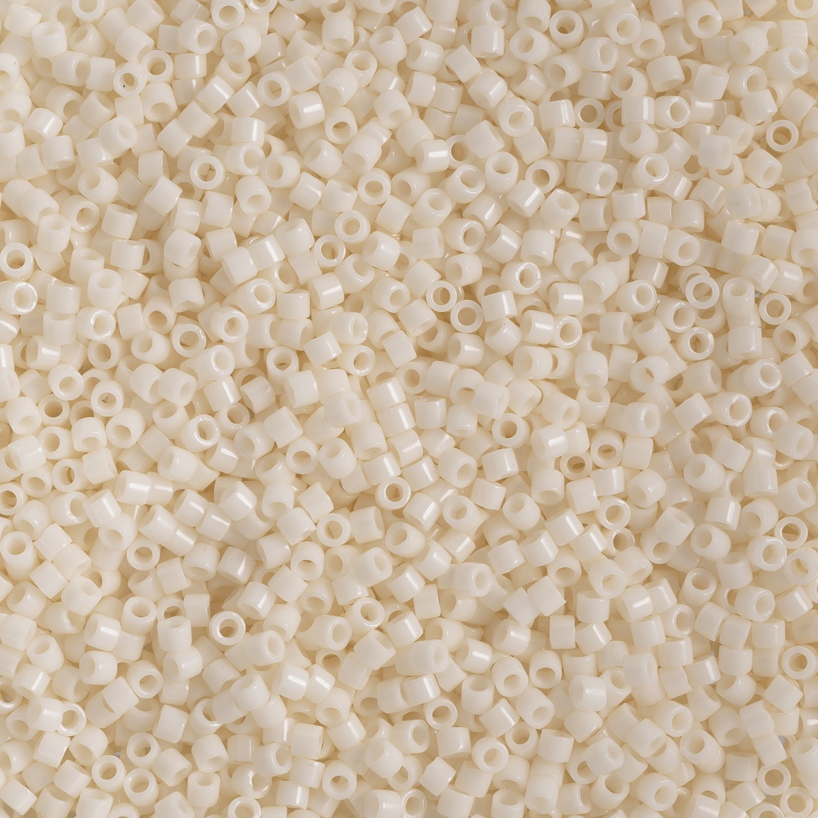 Miyuki Delica 11/0 - White Bisque Opaque DB1490 - 50gms Bag of Japanese Glass Beads