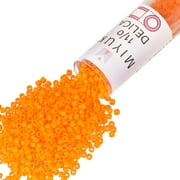 Miyuki Delica Seed Beads   Size 11/0 1.6 mm, DB1133, Opaque Mandarin, 7.2 g, Approx. 1440 Beads