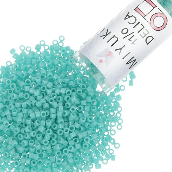 Miyuki Delica Seed Beads – Size 11/0 (1.6 mm), DB1136, Opaque Sea Opal, 7.2 g, Approx. 1440 Beads