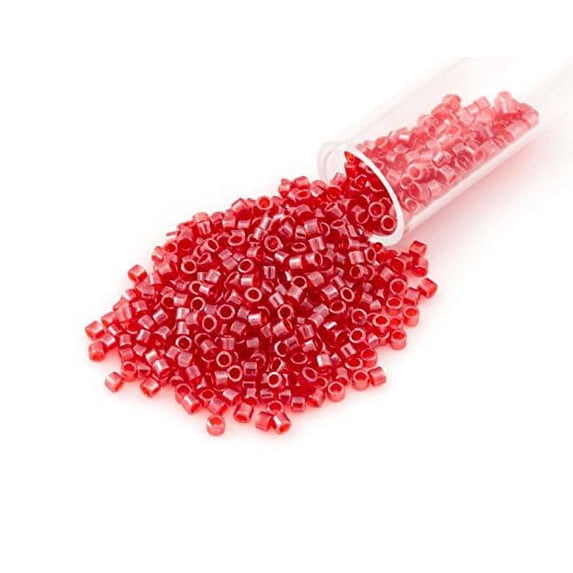 Miyuki Delica Seed Bead 11/0 Red Luster Transparent