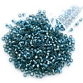 thumbnail image 1 of Miyuki Delica Seed Bead 11/0 Silver Lined Dark Turquoise, 1 of 5