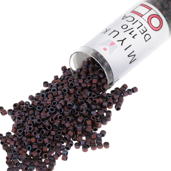 Miyuki Delica Seed Beads – Size 11/0, DB0312, Matte Metallic Copper, 7.2 g, Approx. 1440 Pcs