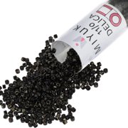 Miyuki Delica Seed Beads   11/0 1.6 mm, DB2261, Picasso Matte Black, 7.2 g, Approx. 1440 Beads