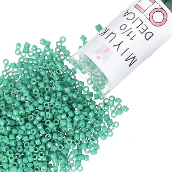 Miyuki Delica Seed Beads – Size 11/0 (1.6 mm), DB2127, Duracoat Opaque Spruce, 7.2 g, Approx. 1440 Beads