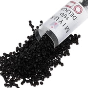 Miyuki Delica Seed Beads   Size 11/0 1.6 mm, DB0010, Black, 7.2 g, Approx. 1440 Beads