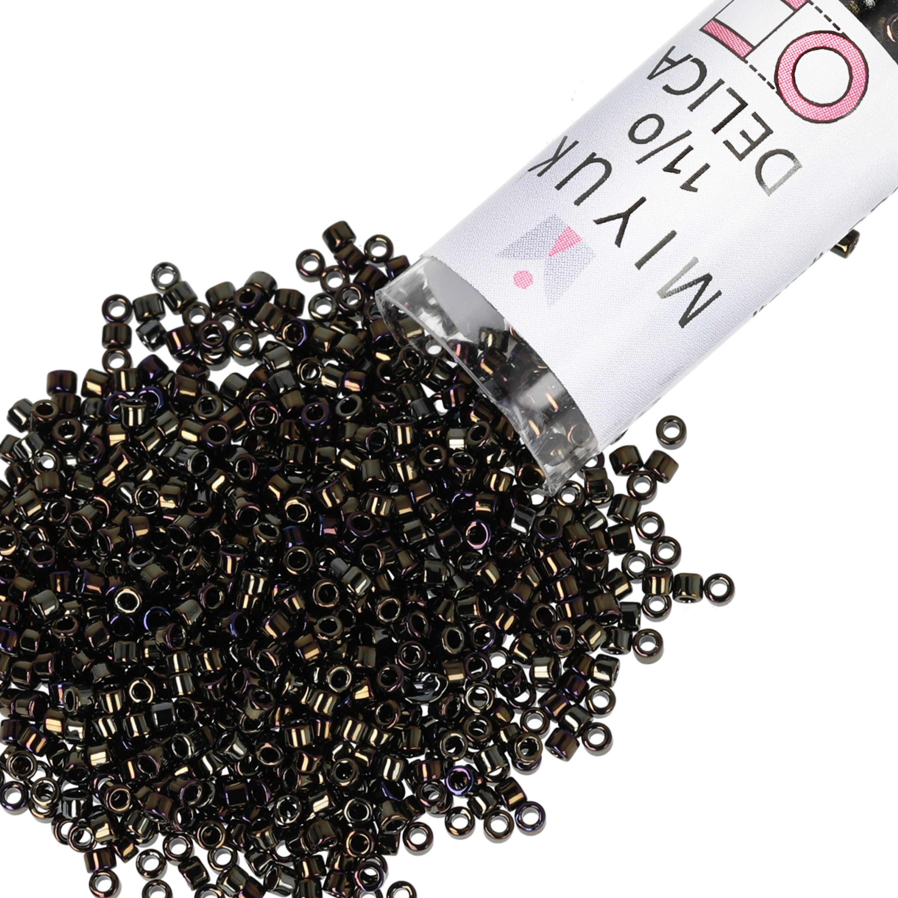 Miyuki Delica Seed Beads – Size 11/0 (1.6 mm), DB0007, Brown Iris, 7.2 g, Approx. 1440 Beads