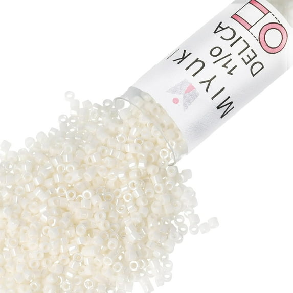 Miyuki Delica Seed Beads – Size 11/0 (1.6 mm), DB0203, Ceylon Lt. Yellow, 7.2 g, Approx. 1440 Beads