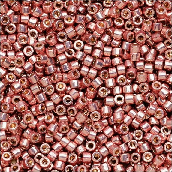 Miyuki Delica Seed Beads 11/0 - Duracoat Galvanized Dark Coral DB1839 7.2 Grams