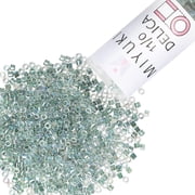 Miyuki Delica Seed Beads   Size 11/0 1.6 mm, DB0084, Light Seafoam-Lined AB, 7.2 g, Approx. 1440 Beads