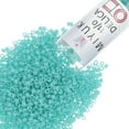 thumbnail image 1 of Miyuki Delica Seed Beads – Size 11/0 (1.6 mm), DB1586, Matte Opaque Sea Opal, 7.2 g, Approx. 1440 Beads, 1 of 7