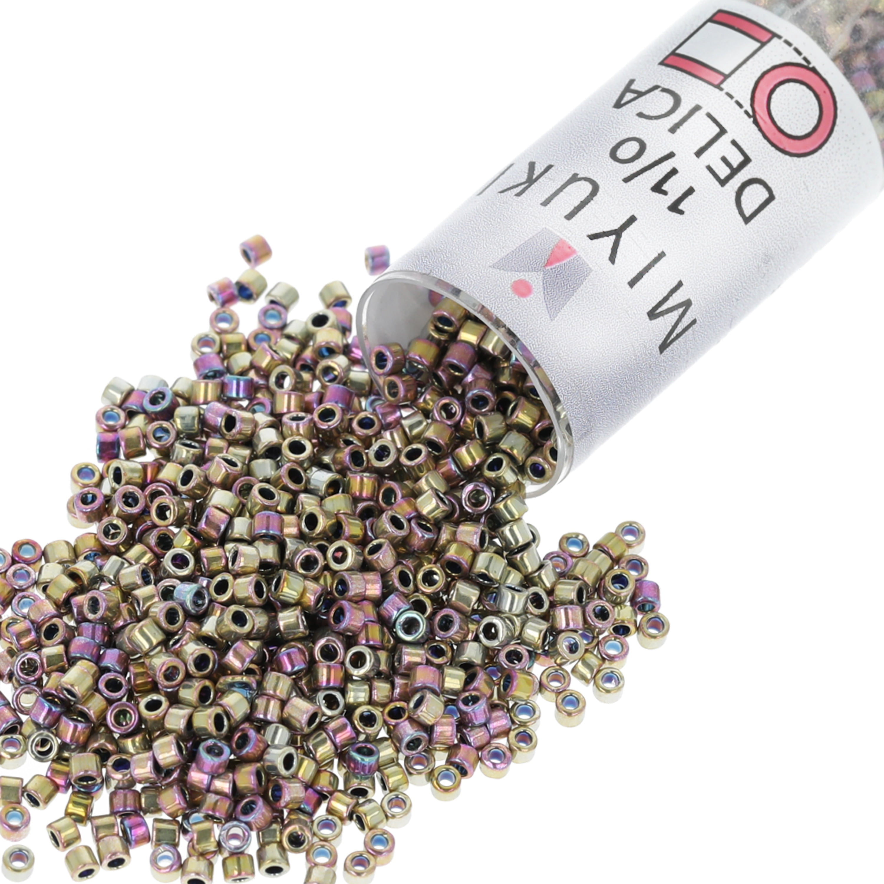 Miyuki Delica Seed Beads – Size 11/0 (1.6mm), DB0541, Palladium Spectrum Gold, 7.2g, Approx. 1440 Beads