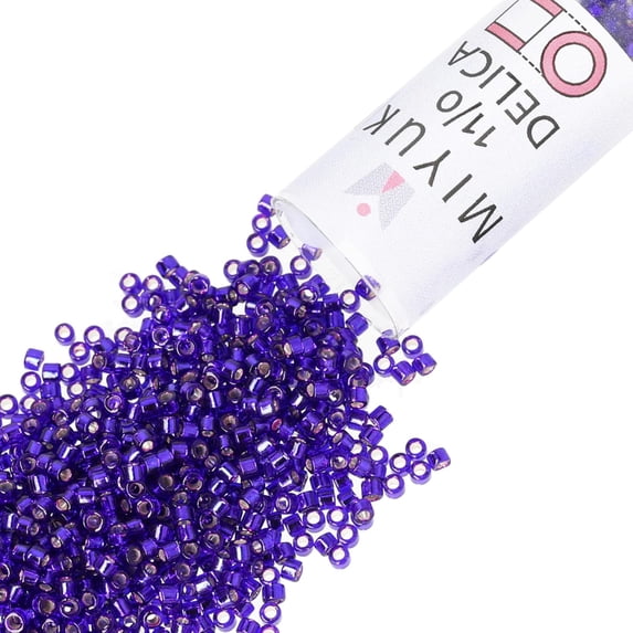 Miyuki Delica Seed Beads – Size 11/0, DB0610, SL Violet Dyed, 7.2 g, Approx. 1440 Pcs