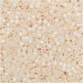 thumbnail image 1 of Miyuki Delica Seed Beads, 11/0 Size, 7.2 Gms, #1500 Opaque Bisque White AB, 1 of 5