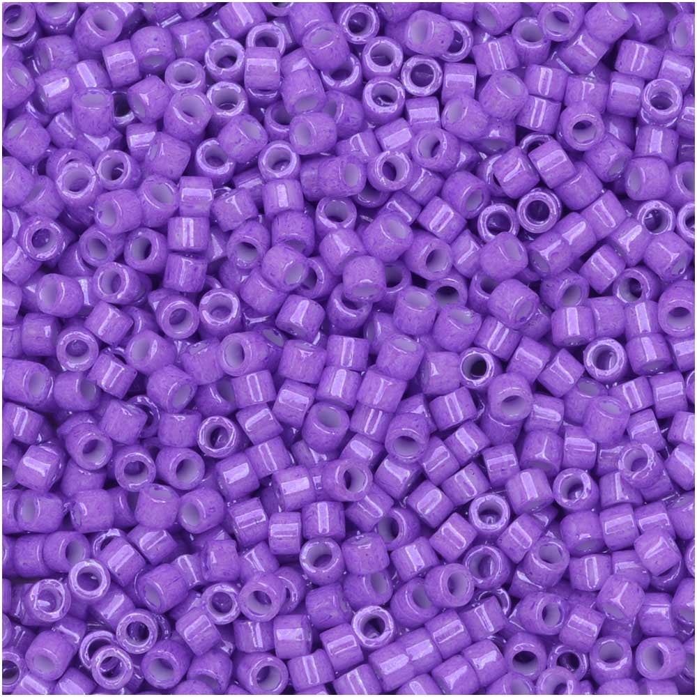 Miyuki Delica Seed Beads, 11/0 Size, 7.2 Gram Tube, 1379 Dyed Opaque Red/Violet