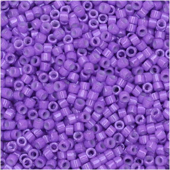 Miyuki Delica Seed Beads, 11/0 Size, 7.2 Gram Tube, 1379 Dyed Opaque Red/Violet