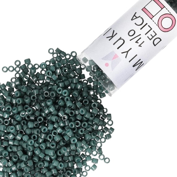 Miyuki Delica Seed Beads – Size 11/0 (1.6 mm), DB2358, Duracoat Opaque Spruce Green, 7.2 g, Approx. 1440 Beads