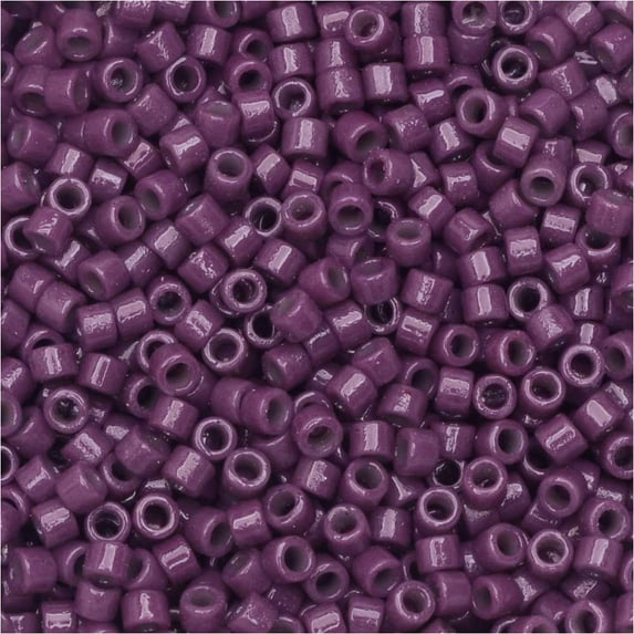 Miyuki Delica Seed Beads, 11/0 Size, #DB2360 Duracoat Dark Purple, 7.2 Grams