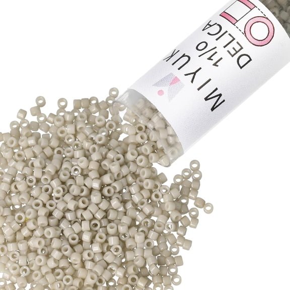 Miyuki Delica Seed Beads – Size 11/0 (1.6 mm), DB2363, Opq Antique White, 7.2 g, Approx. 1440 Beads