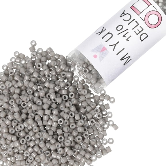 Miyuki Delica Seed Beads – Size 11/0 (1.6 mm), DB2367, Duracoat Opaque Slate Gray, 7.2 g, Approx. 1440 Beads