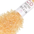 thumbnail image 1 of Miyuki Delica Seed Beads – Size 11/0 (1.6 mm), DB0100, Transparent Light Topaz AB, 7.2 g, Approx. 1440 Beads, 1 of 7