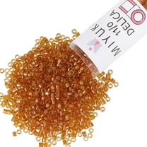 Miyuki Delica Seed Beads – Size 11/0 (1.6 mm), DB0065, Topaz-Lined AB, 7.2 g, Approx. 1440 Beads