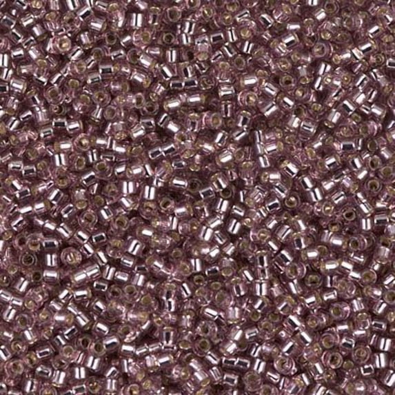 Miyuki Delica Seed Beads DB0146/DB146 11/0 Silver Lined Smoky Amethyst 7.2 Grams