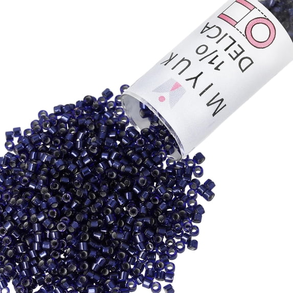 Miyuki Delica Seed Beads – Size 11/0 (1.6 mm), DB0183, Montana Sapphire, 7.2 g, Approx. 1440 Beads