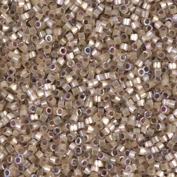 Miyuki Delica Seed Beads DB0680/DB680 11/0 Silk Satin Smoky Quartz AB 7.2 Grams