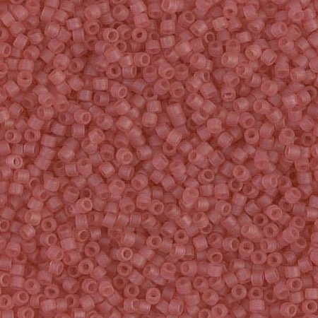 Miyuki Delica Seed Beads DB0778/DB778 11/0 Transparent Dark Rose Semi-Frosted 7.2 Grams