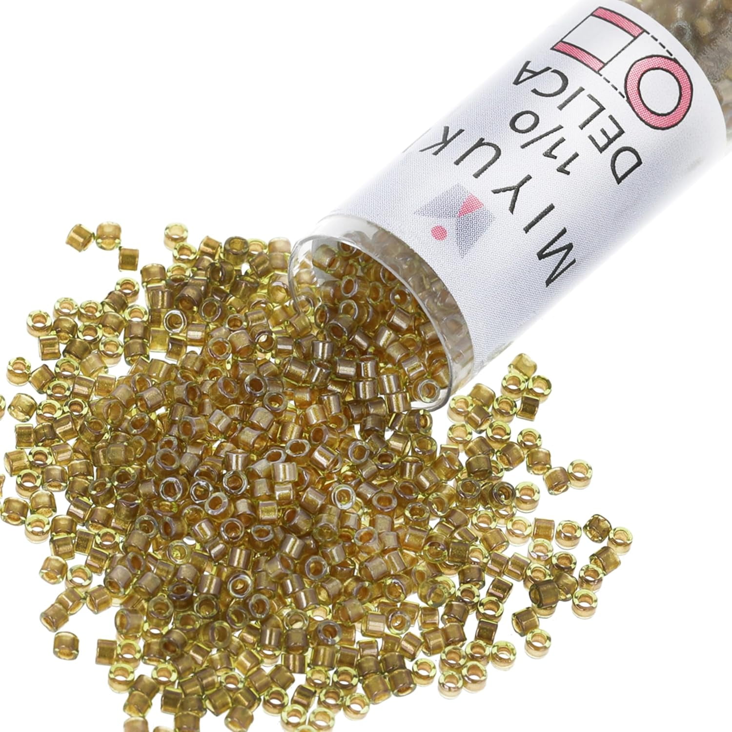 Miyuki Delica Seed Beads – Size 11/0 (1.6mm), DB0909, Sparkling Marigold, 7.2g, Approx. 1440 Beads