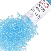 Miyuki Delica Seed Beads   Size 11/0 1.6 mm, DB1249, Transparent Ocean Blue AB, 7.2 g, Approx. 1440 Beads