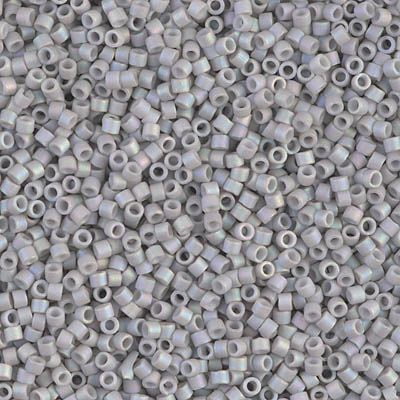 Miyuki Delica Seed Beads DB1528 11/0 Opaque Light Smoke Matte AB 7.2 Grams