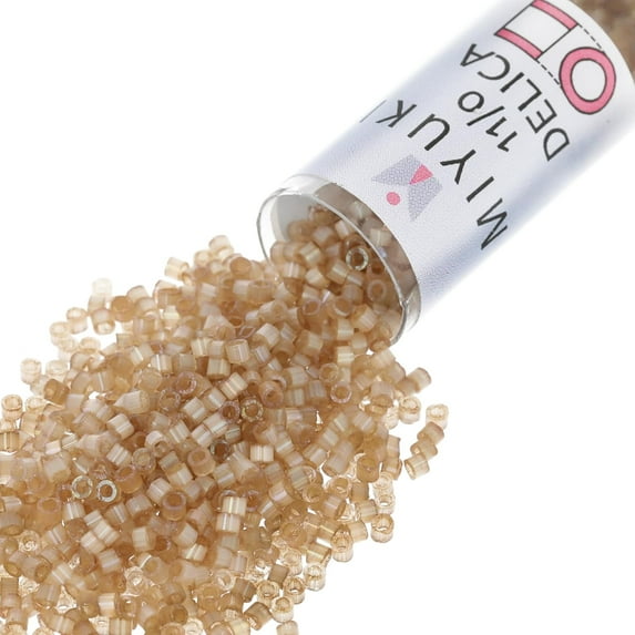 Miyuki Delica Seed Beads – Size 11/0 (1.6 mm), DB1802, Dyed Shell Silk, 7.2 g, Approx. 1440 Beads