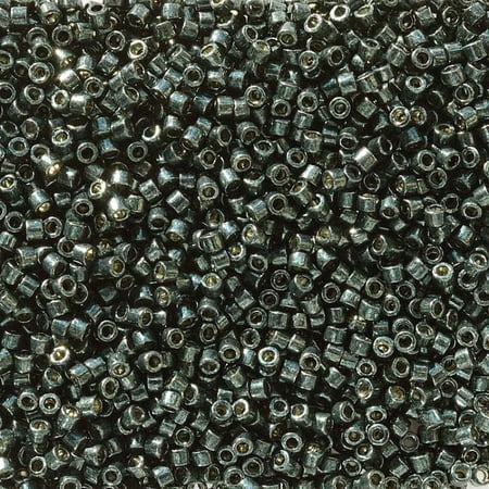 Miyuki Delica Seed Beads DB2507 11/0 Duracoat Galvanized Black Moss 7.2 Grams