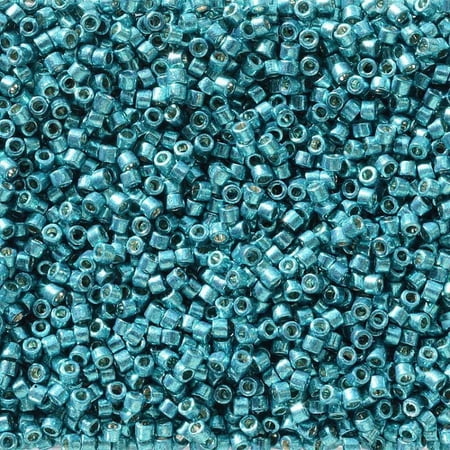 Miyuki Delica Seed Beads DB2513 11/0 Duracoat Galvanized Capri Blue 7.2 Grams