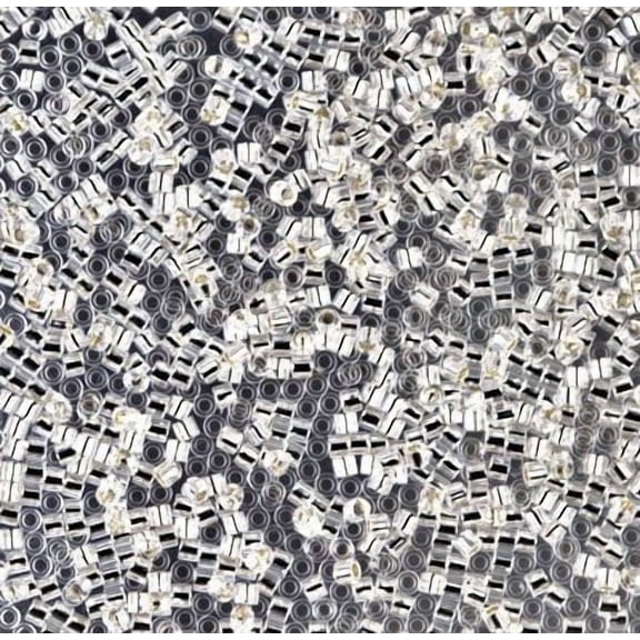 Miyuki Delica Seed Beads DBS0041/DBS041 DBS41 15/0 Transparent Silver Lined Crystal 5 Grams
