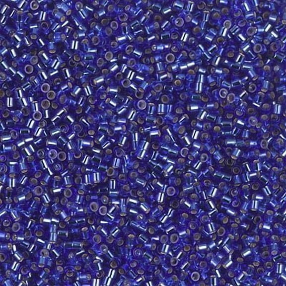 Miyuki Delica Seed Beads DBS0047/DBS047 DBS47 15/0 Transparent Silver Lined Cobalt 5 Grams