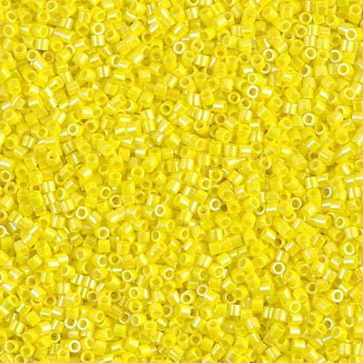 Miyuki Delica Seed Beads DBS0160/DBS160 15/0 Opaque Yellow AB 5 Grams