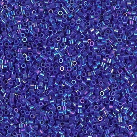 Miyuki Delica Seed Beads DBS0165/DBS165 15/0 Opaque Cobalt Blue AB 5 Grams