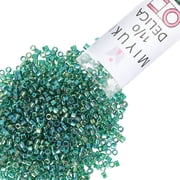 Miyuki Delica Seed Beads   Size 11/0 1.6 mm, DB0175, Transparent Emerald AB, 7.2 g, Approx. 1440 Beads