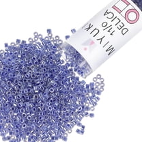 Miyuki Delica Seed Beads – Size 11/0 (1.6 mm), DB0243, Lined Med. Blue, 7.2 g, Approx. 1440 Beads