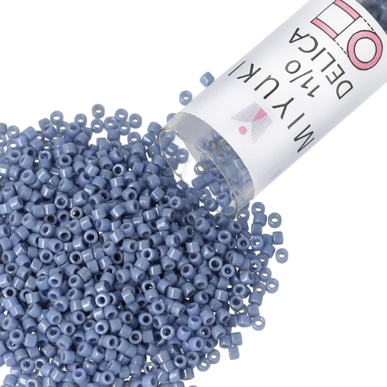 Miyuki Delica Seed Beads – Size 11/0 (1.6 mm), DB0266, Opq. Denim Blue, 7.2 g, Approx. 1440 Beads