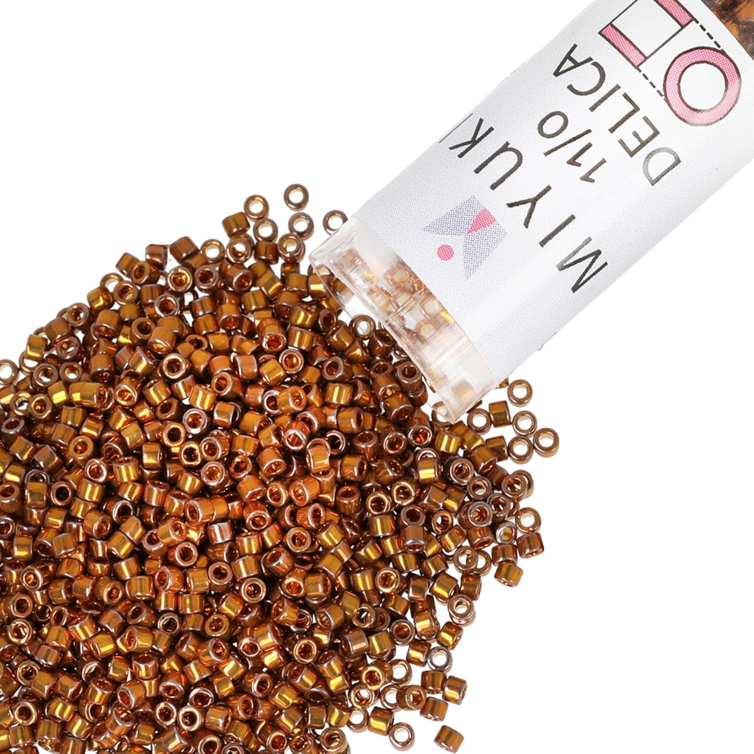 Miyuki Delica Seed Beads – Size 11/0 (1.6 mm), DB0505, Deep Yellow Gold, 7.2 g, Approx. 1440 Beads