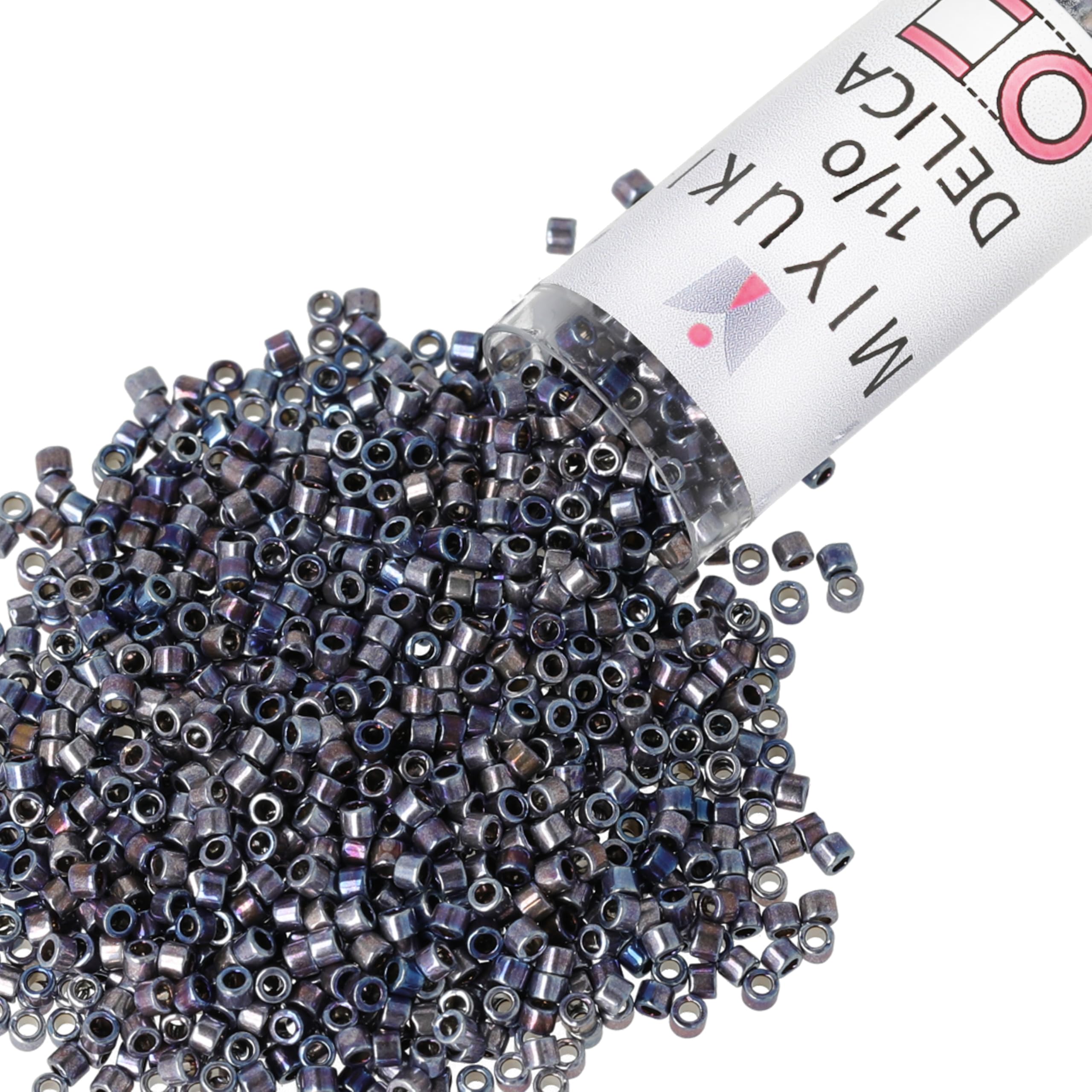 Miyuki Delica Seed Beads – Size 11/0 (1.6 mm), DB0543, Palladium Violet, 7.2 g, Approx. 1440 Beads