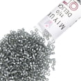 thumbnail image 1 of Miyuki Delica Seed Beads – Size 11/0 (1.6 mm), DB0697, Semi Matte Silver-Lined Gray Dyed, 7.2 g, Approx. 1440 Beads, 1 of 7
