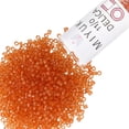 thumbnail image 1 of Miyuki Delica Seed Beads – Size 11/0 (1.6 mm), DB0777, Dyed Matte Transparent Dark Amber, 7.2 g, Approx. 1440 Beads, 1 of 7