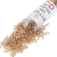 thumbnail image 1 of Miyuki Delica Seed Beads – Size 11/0 (1.6 mm), DB0907, Sparkling Light Bronze-Lined Crystal, 7.2 g, Approx. 1440 Beads, 1 of 7