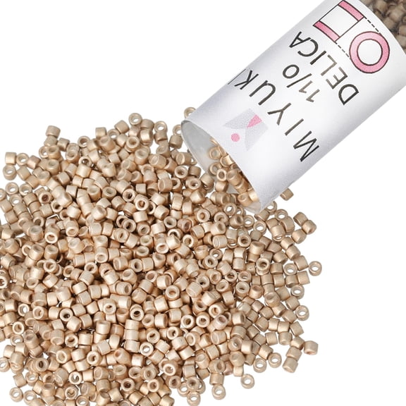 Miyuki Delica Seed Beads – Size 11/0 (1.6 mm), DB1158, Smoky Champagne, 7.2 g, Approx. 1440 Beads