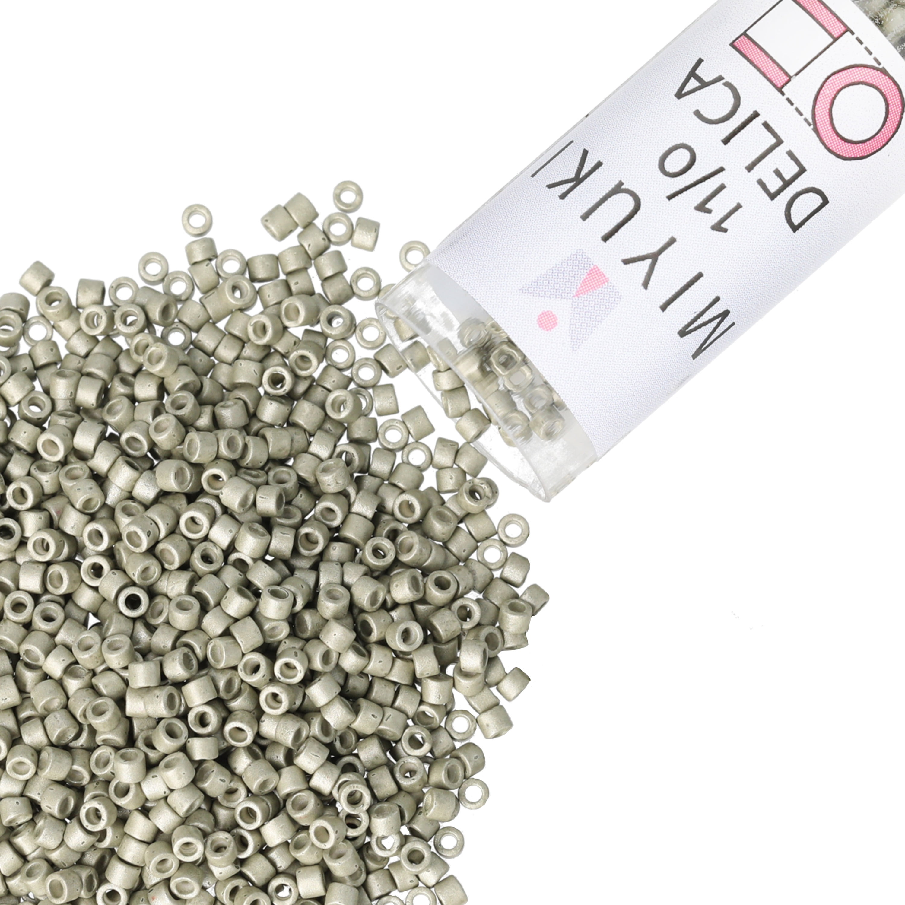 Miyuki Delica Seed Beads – Size 11/0 (1.6 mm), DB1170, Galvanized Matte Aloe, 7.2 g, Approx. 1440 Beads